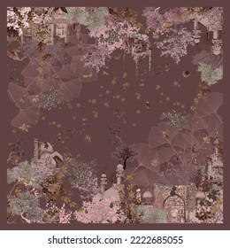 design for hijab or scarf