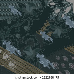 design for  hijab or scarf