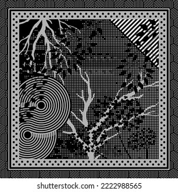 design for  hijab or scarf