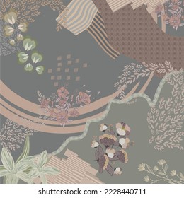 design for hijab or scarf