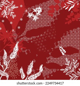 design for hijab or scarf