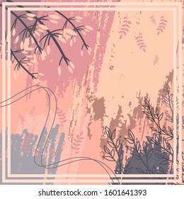 Design of hijab or scarf motifs with abstract foliage patterns. can be used also for other fabric patterns or wallpaper.vector design inspiration