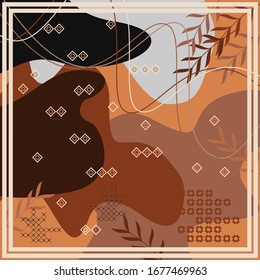 Conception de motifs de hijab ou de foulard avec motifs abstraits de feuillage. peut également être utilisé pour d'autres motifs de tissu ou papier peint.inspiration de création vectorielle