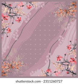 design hijab and square scarves for printing
