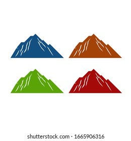 Design Hills in 4 color variants, on white