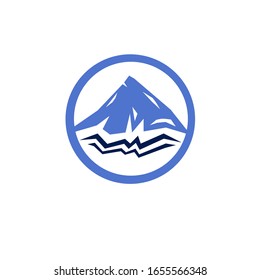 Icono de diseño redondeado, elemento de diseño circular azul