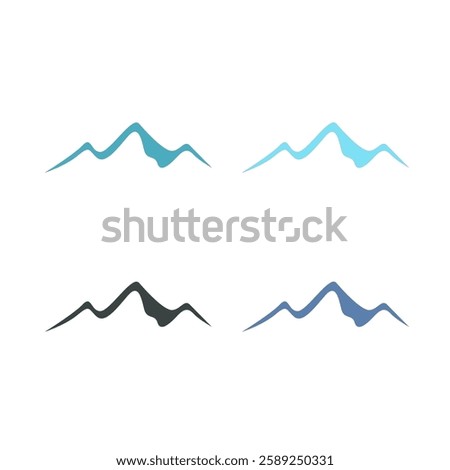 DESIGN HILLS MOUNTAINS LOGO SIGN SYMBOL VECTOR