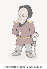 design of historic leader man draw