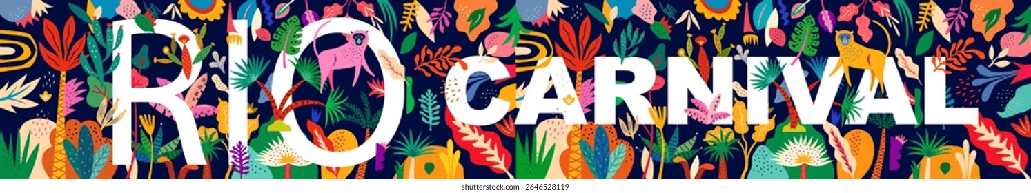 Design for holiday celebration, Brazil Carnival or party	
