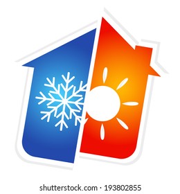design for home air conditioner, vector