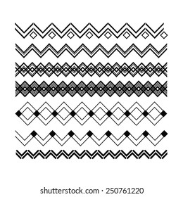 Design horizontal elements. Collection of Vector borders and lines