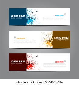 Design horizontal template brochure flyer banner. Vector illustration.