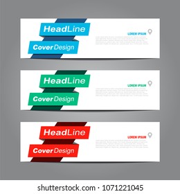 Design horizontal template brochure flyer banner. Vector illustration.