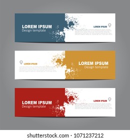 Design horizontal template brochure flyer banner. Vector illustration.