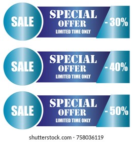 Design horizontal web banners for sales