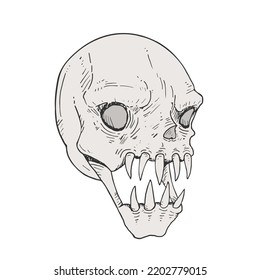 Design of horror creature illustration