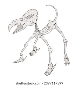 Design of horror creature illustration