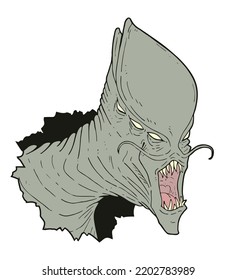 Design of horror monster illustration