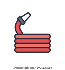 The design of the hose spring filled icon vector illustration, this vector is suitable for icons, logos, illustrations, stickers, books, covers, etc.