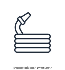 The design of the hose spring outline icon vector illustration, this vector is suitable for icons, logos, illustrations, stickers, books, covers, etc.