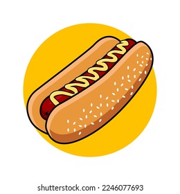 Diseñar vector de mascota de perro caliente