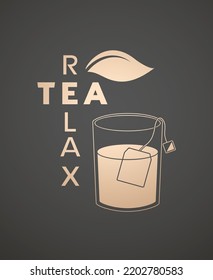 Design of hot tea illustration