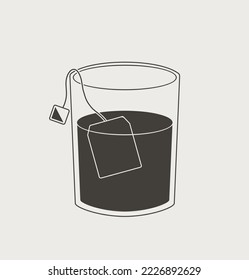 Diseño de ilustración de té caliente