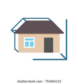 The design of the house. The building and lines