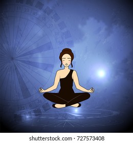 Design of human abstract. Slim vector design. Astrological symbols and mystic signs.