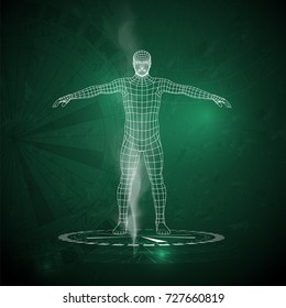 Design of human abstract. Slim vector design. Astrological symbols and mystic signs.