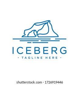 design an iceberg logo with an outline style