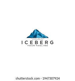 design an iceberg logo in white background