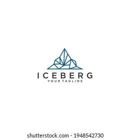 design an iceberg logo in white background