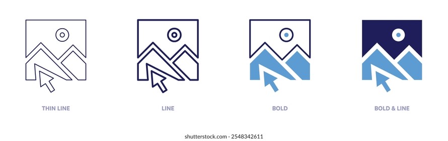 Design icon in 4 different styles. Thin Line, Line, Bold, and Bold Line. Duotone style. Editable stroke.