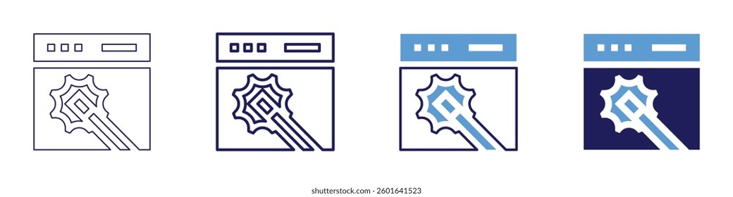 Design trends​ icon in 4 different styles. Thin Line, Line, Bold Line, Duotone. Duotone style. Editable stroke.