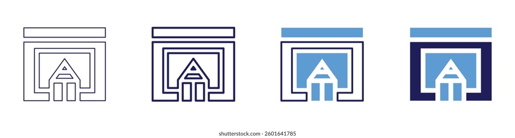 Design inclusivity​ icon in 4 different styles. Thin Line, Line, Bold Line, Duotone. Duotone style. Editable stroke.