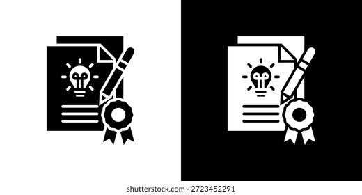 Ícone de design preenchido com preto e branco.