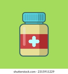 design icon bottle medical simple illustration