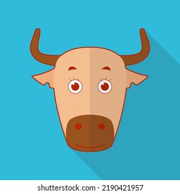 Design icon buffalo vector illustrator