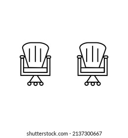 Vector E Ilustración De Silla De Icono De Diseño