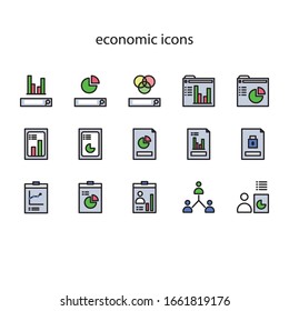 Design icon ecobomic business for websait or mobile app