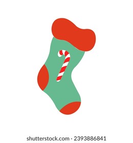 Design icon element sock on christmas collection, vector illustration