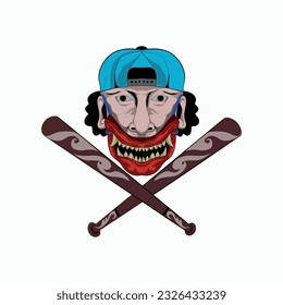DESIGN ICON FACE BASEBALL ILLUSTRATION 
