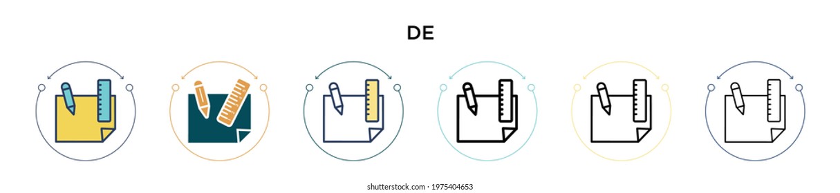 Design icon in filled, thin line, outline and stroke style. Vector illustration of two colored and black design vector icons designs can be used for mobile, ui, web