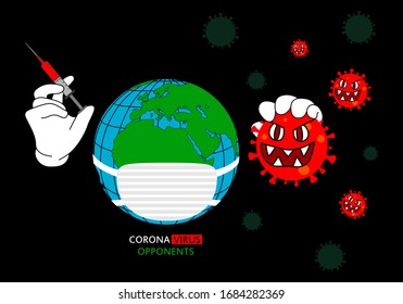 design icon globe lock,Coronavirus lockdown symbol with red disease cells like a stamp. World map in background. Vector illustration of Covid19 pandemic virus from vector.