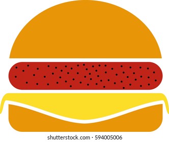 Design icon of a hamburger.