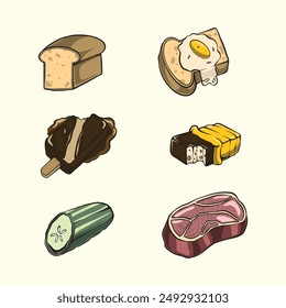 Design icon ingredients vector art
