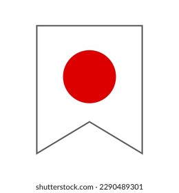 Design icon of Japanese flag. vector.