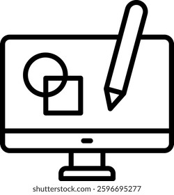 Design Icon Line Vector Illustration