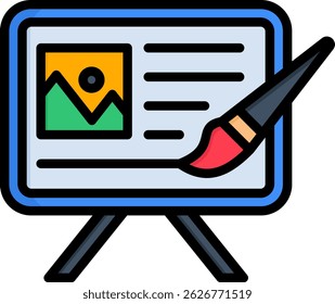 Design Icon Lineal Color Vector Illustration